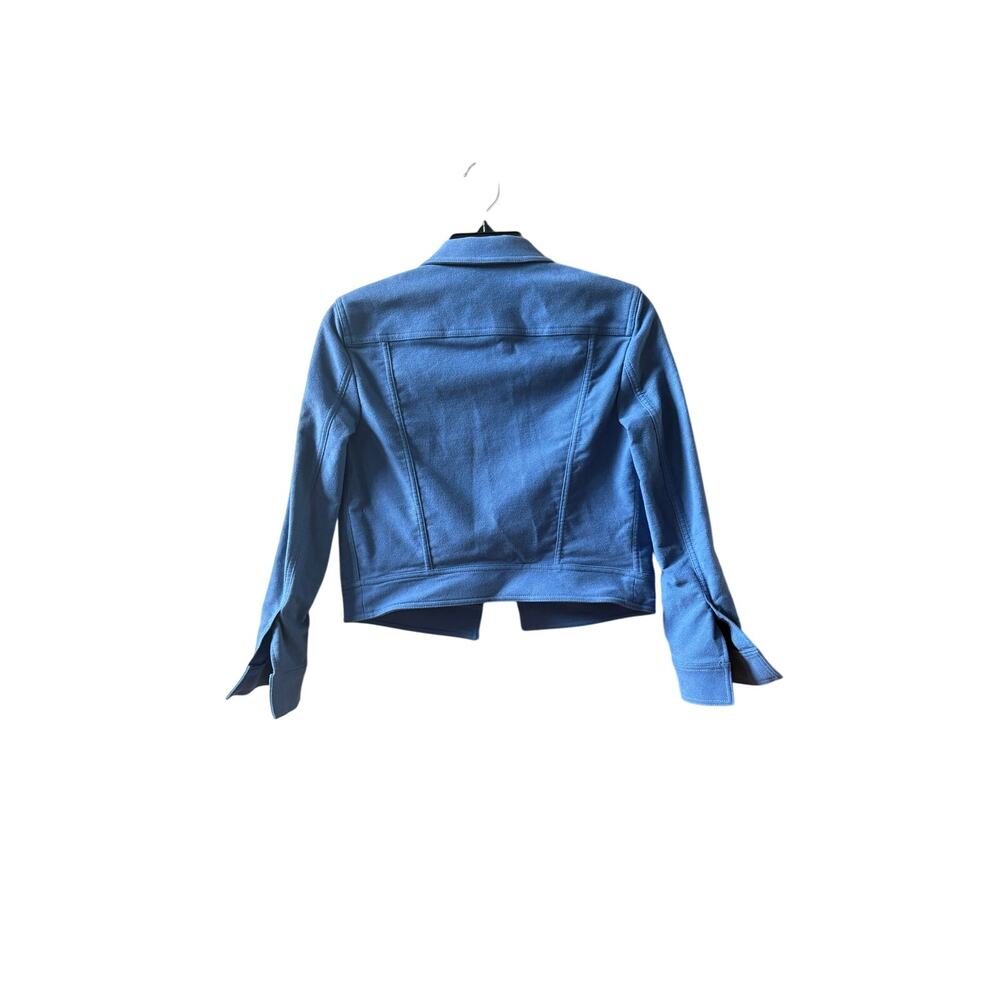 Theory Shrunken Jean Jacket Blue Moleskin Twill Size P/XS - Picture 4 of 9